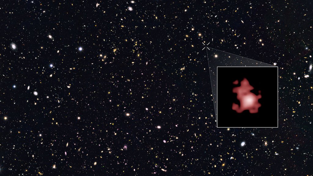 斯皮策空间望远镜和哈勃空间望远镜发现了星系 GN-z11。