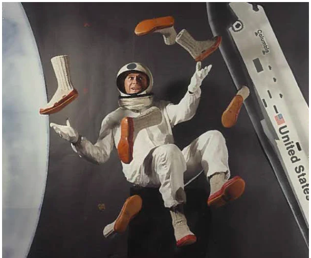 NASA 的飞行员的袜子采用 85% 拉格羊毛和绒面革鞋底制成，即使在太空真空中也能保持温暖和舒适。这可以说是经典设计，沿用了几十年。