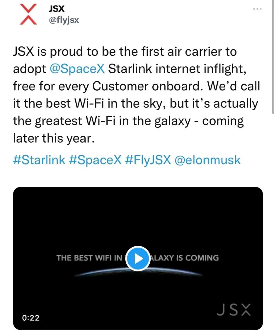 JSX 公司的推文