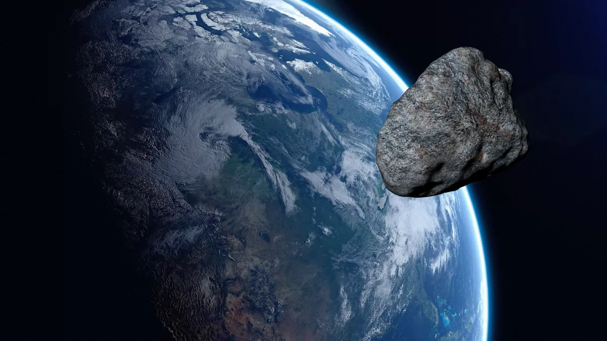小行星撞击地球模拟图