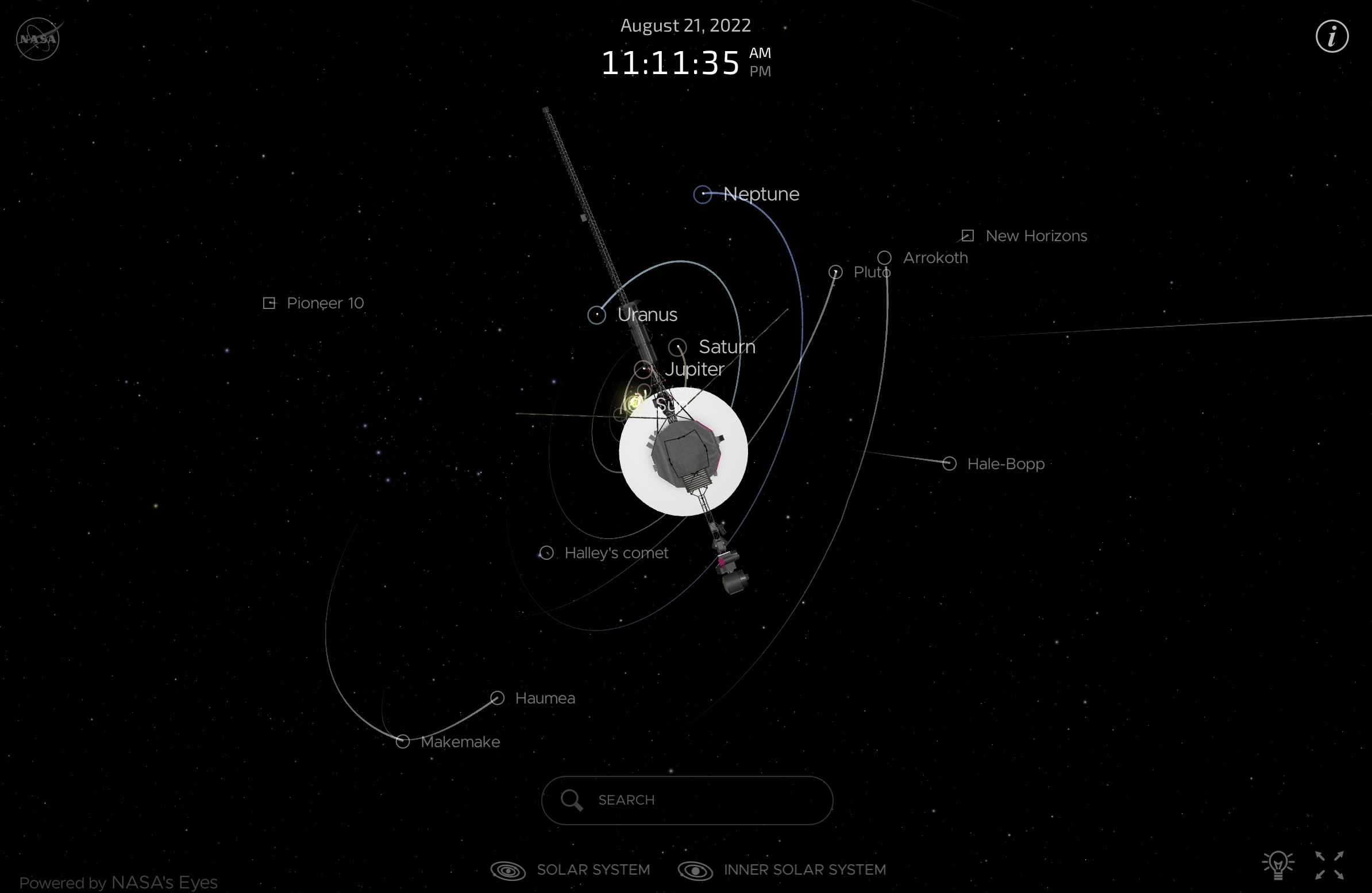 Voyager 模拟试图，动态互动来自：https://eyes.nasa.gov/apps/orrery/#/sc_voyager_1