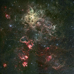蜘蛛星云和它的周围。版权: ESO